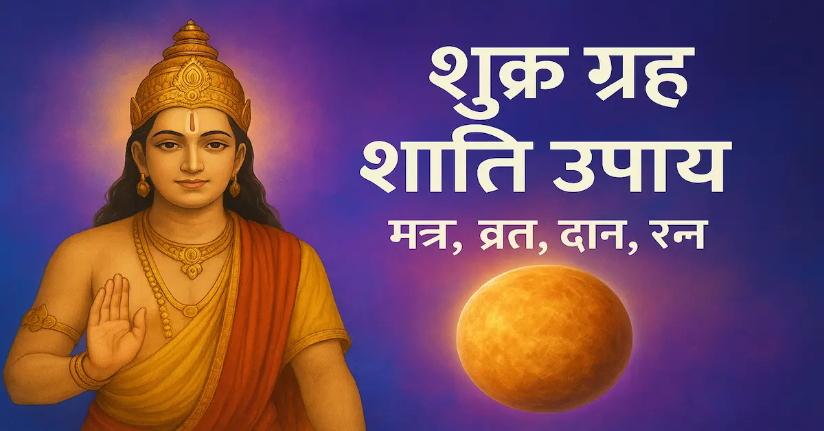Shukra Grah Shanti Upay:शुक्र ग्रह शांति उपाय: मंत्र, व्रत, दान और रत्न से बढ़ाएं प्रेम और समृद्धि: