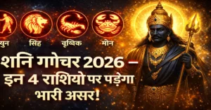Shani Gochar 2026 4 Rashi Par Asar