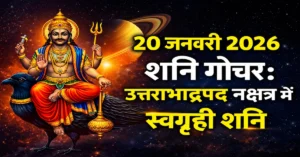 Shani Gochar 20 January 2026 Uttarabhadrapad