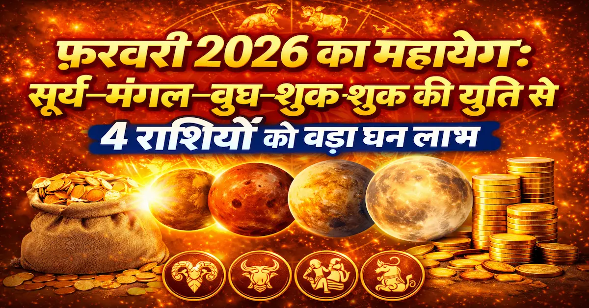February 2026 Mahayog  Surya Mangal Budh Shukra