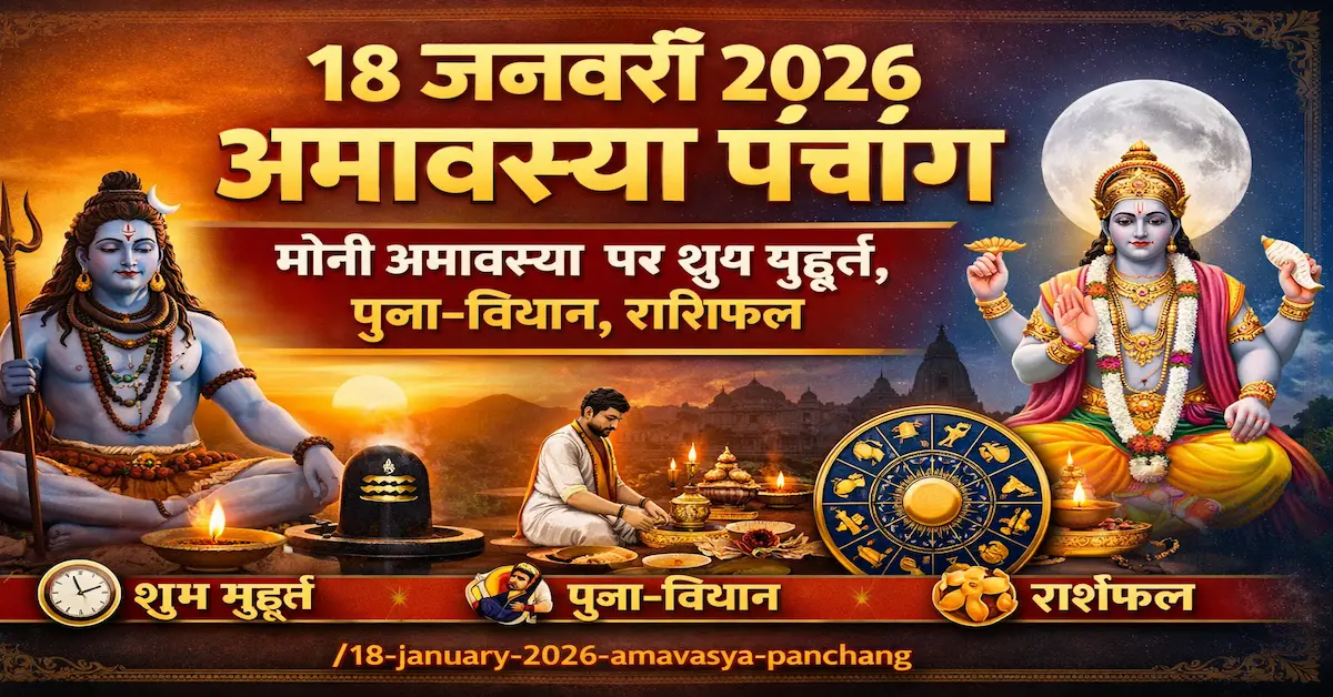 Panchang 18 January 2026 Amavasya